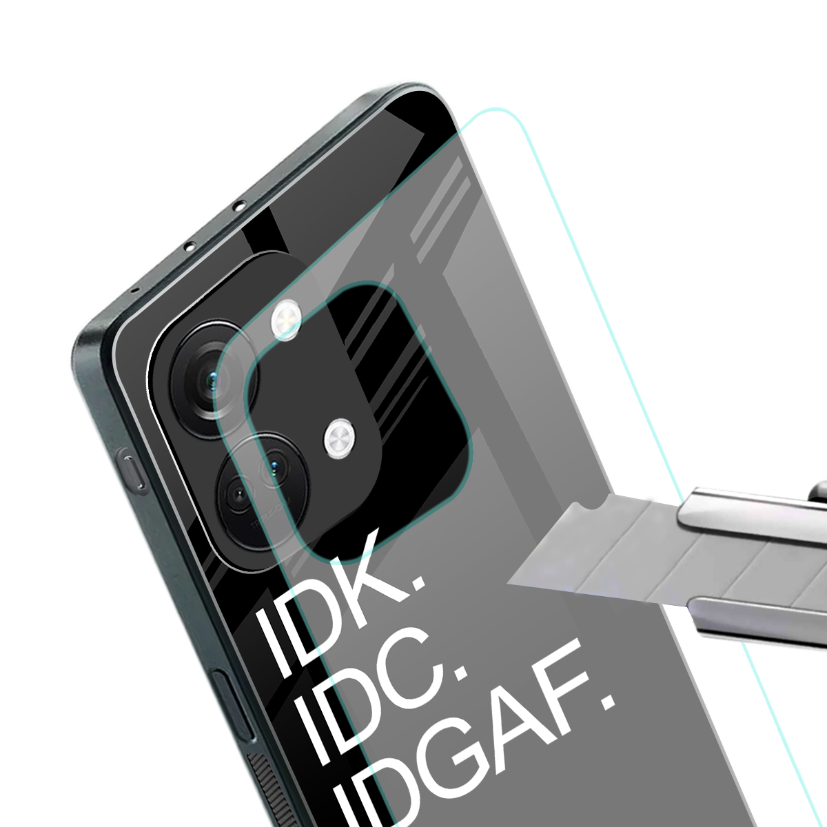 idgaf back phone cover | glass case for oneplus nord 3