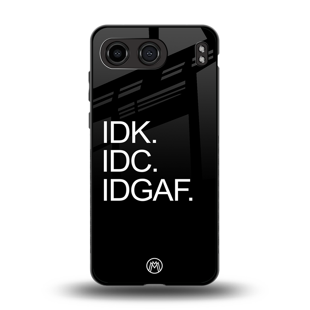 idgaf back phone cover | glass case for oneplus nord 4