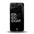idgaf back phone cover | glass case for oneplus nord 4