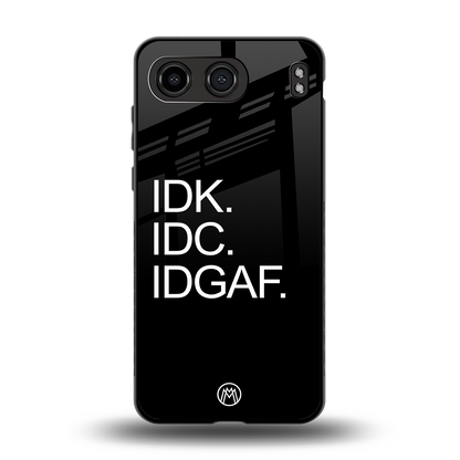 idgaf back phone cover | glass case for oneplus nord 4