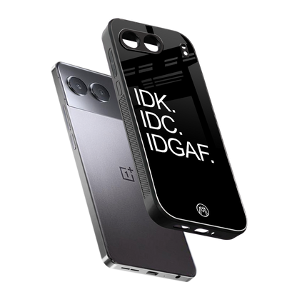 idgaf back phone cover | glass case for oneplus nord 4