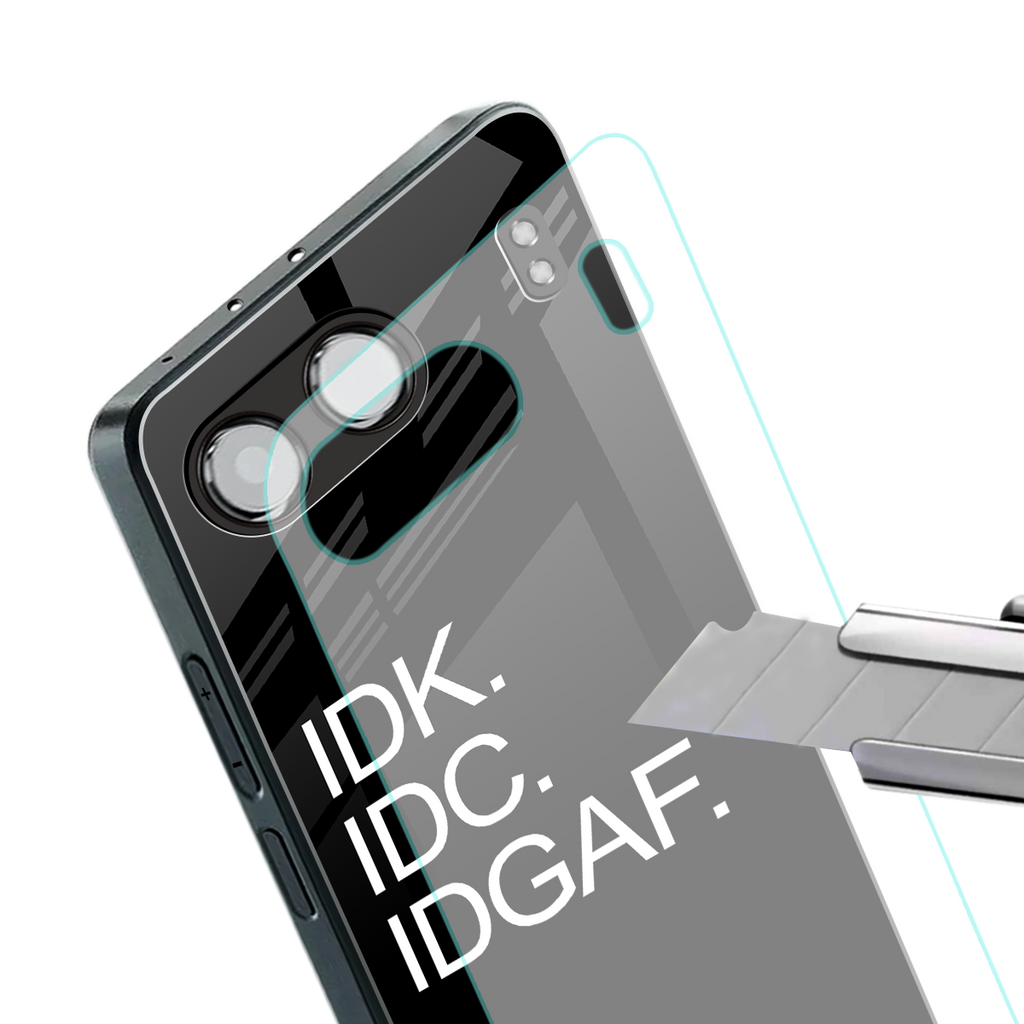 idgaf back phone cover | glass case for oneplus nord 4