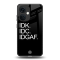 idgaf back phone cover | glass case for oneplus nord ce 3