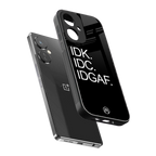 idgaf back phone cover | glass case for oneplus nord ce 3