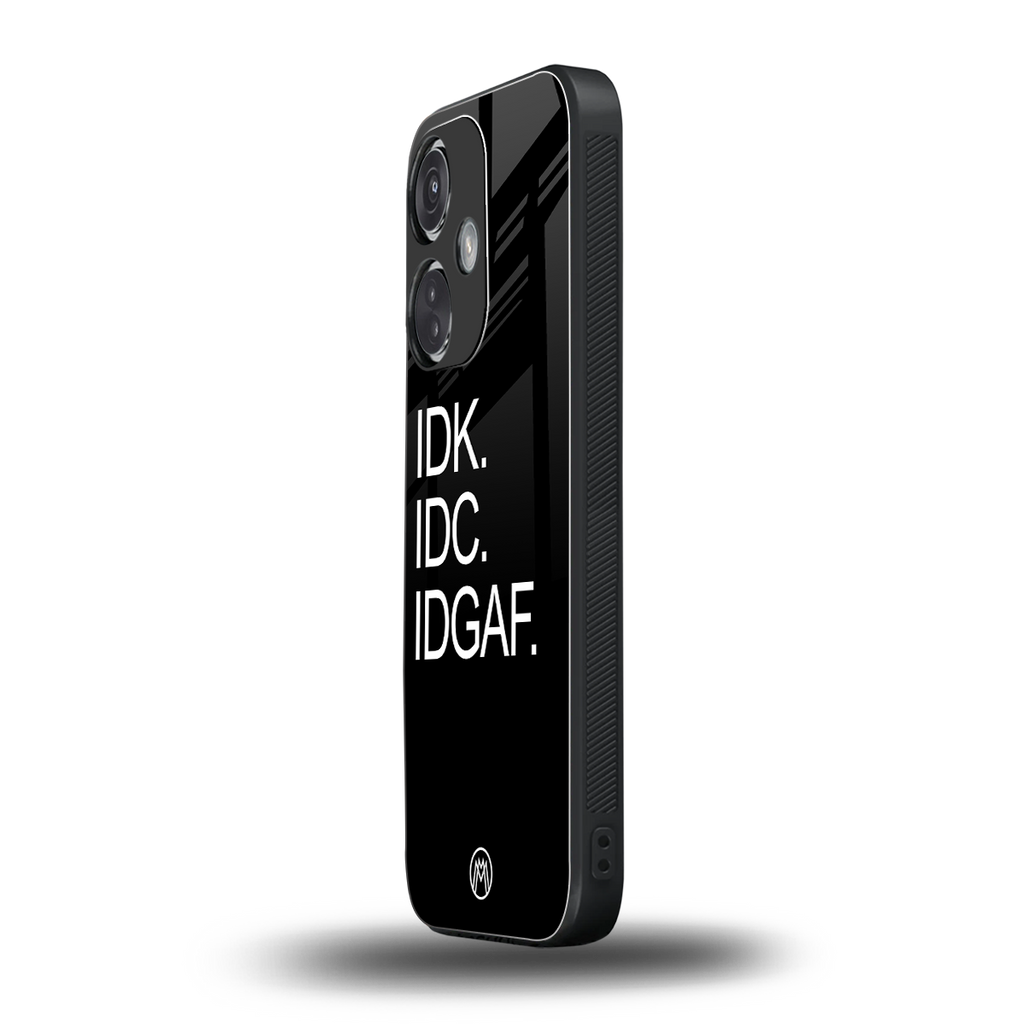 idgaf back phone cover | glass case for oneplus nord ce 3