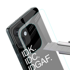 idgaf back phone cover | glass case for oneplus nord ce 3