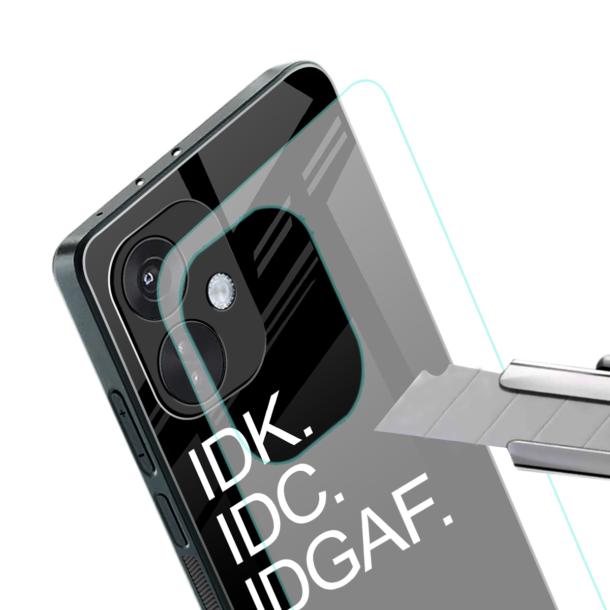 idgaf back phone cover | glass case for oneplus nord ce 3