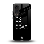 idgaf back phone cover | glass case for oneplus nord ce 4 lite