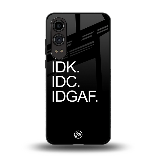 idgaf back phone cover | glass case for oneplus nord ce 4 lite