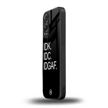 idgaf back phone cover | glass case for oneplus nord ce 4 lite