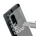 idgaf back phone cover | glass case for oneplus nord ce 4 lite