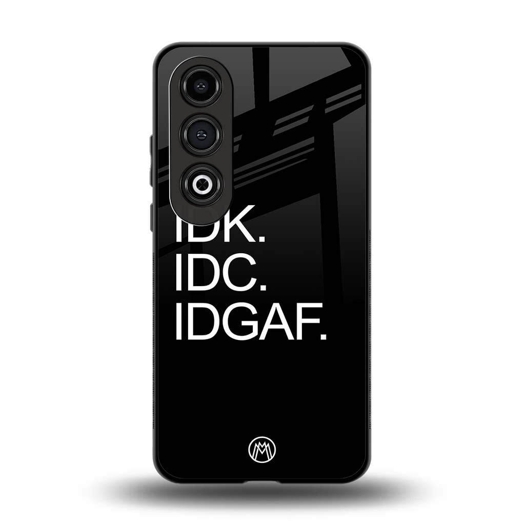 idgaf back phone cover | glass case for oneplus nord ce 4