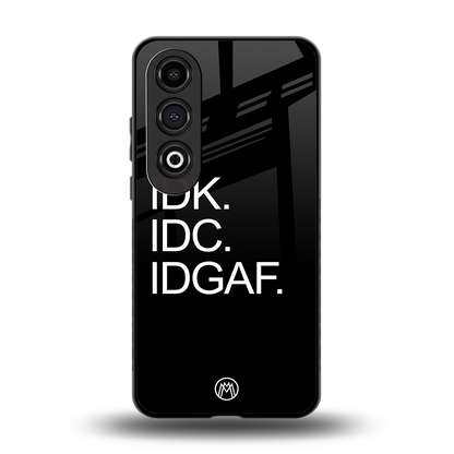 idgaf back phone cover | glass case for oneplus nord ce 4