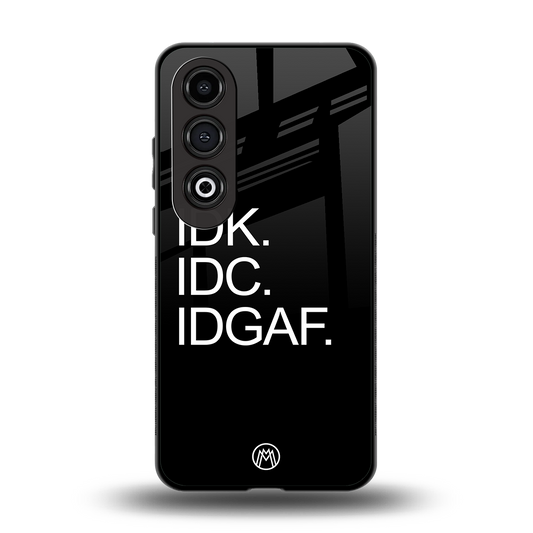 idgaf back phone cover | glass case for oneplus nord ce 4