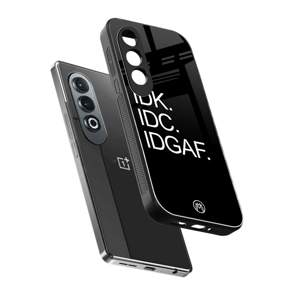 idgaf back phone cover | glass case for oneplus nord ce 4