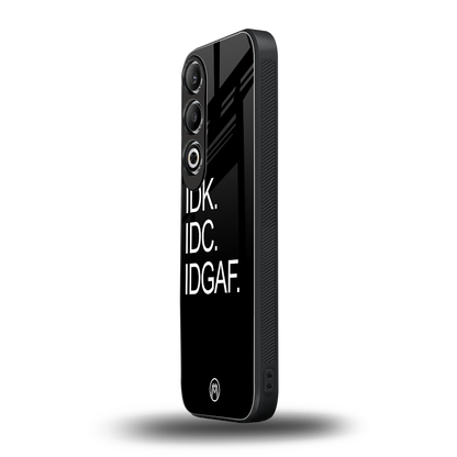 idgaf back phone cover | glass case for oneplus nord ce 4