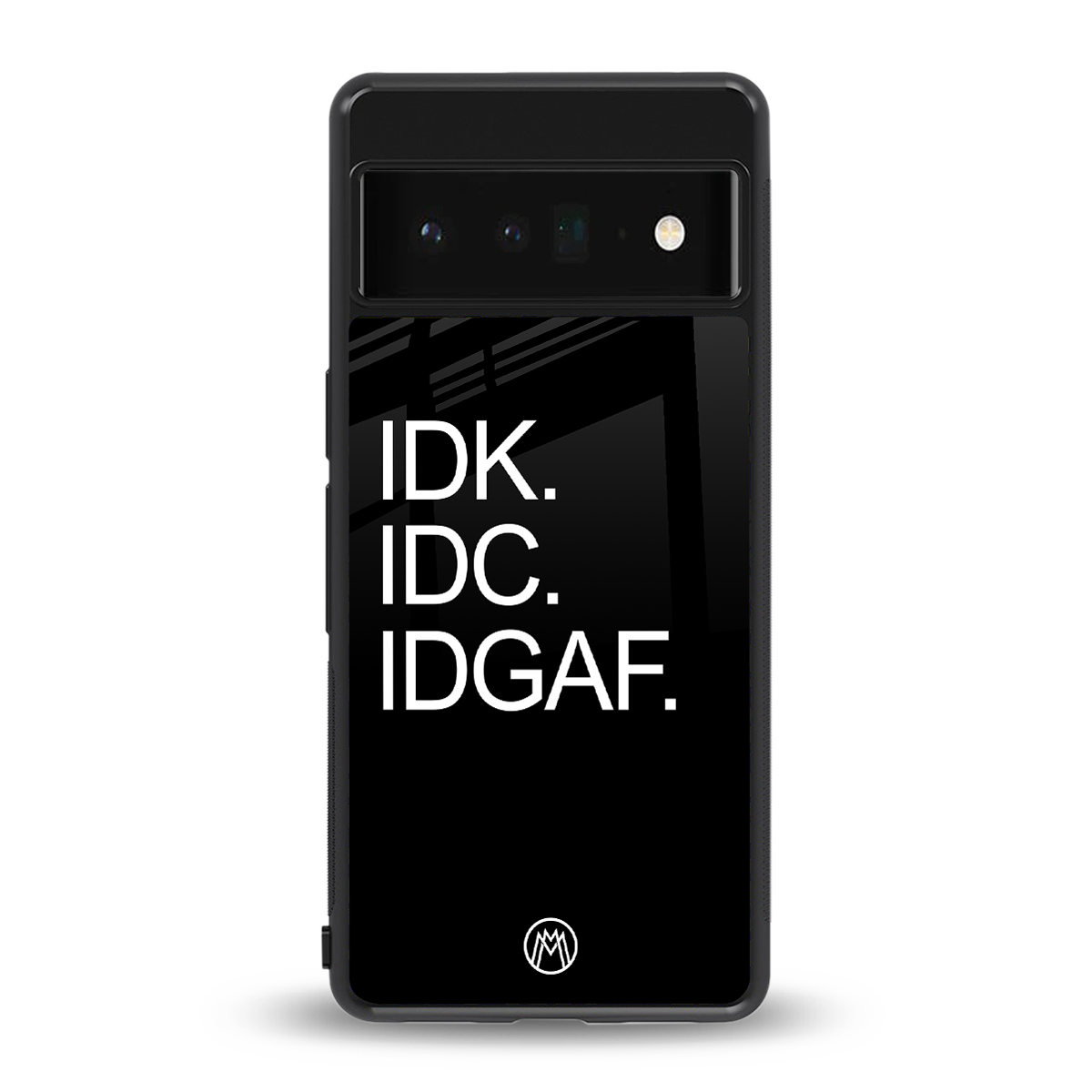 idgaf back phone cover | glass case for google pixel 6 pro