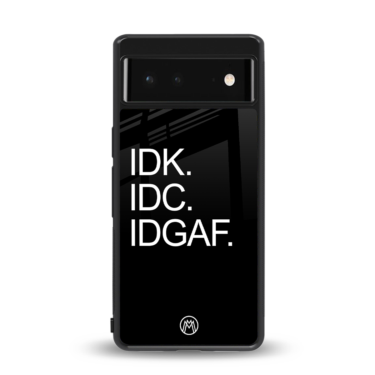 idgaf back phone cover | glass case for google pixel 6