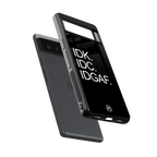 idgaf back phone cover | glass case for google pixel 6