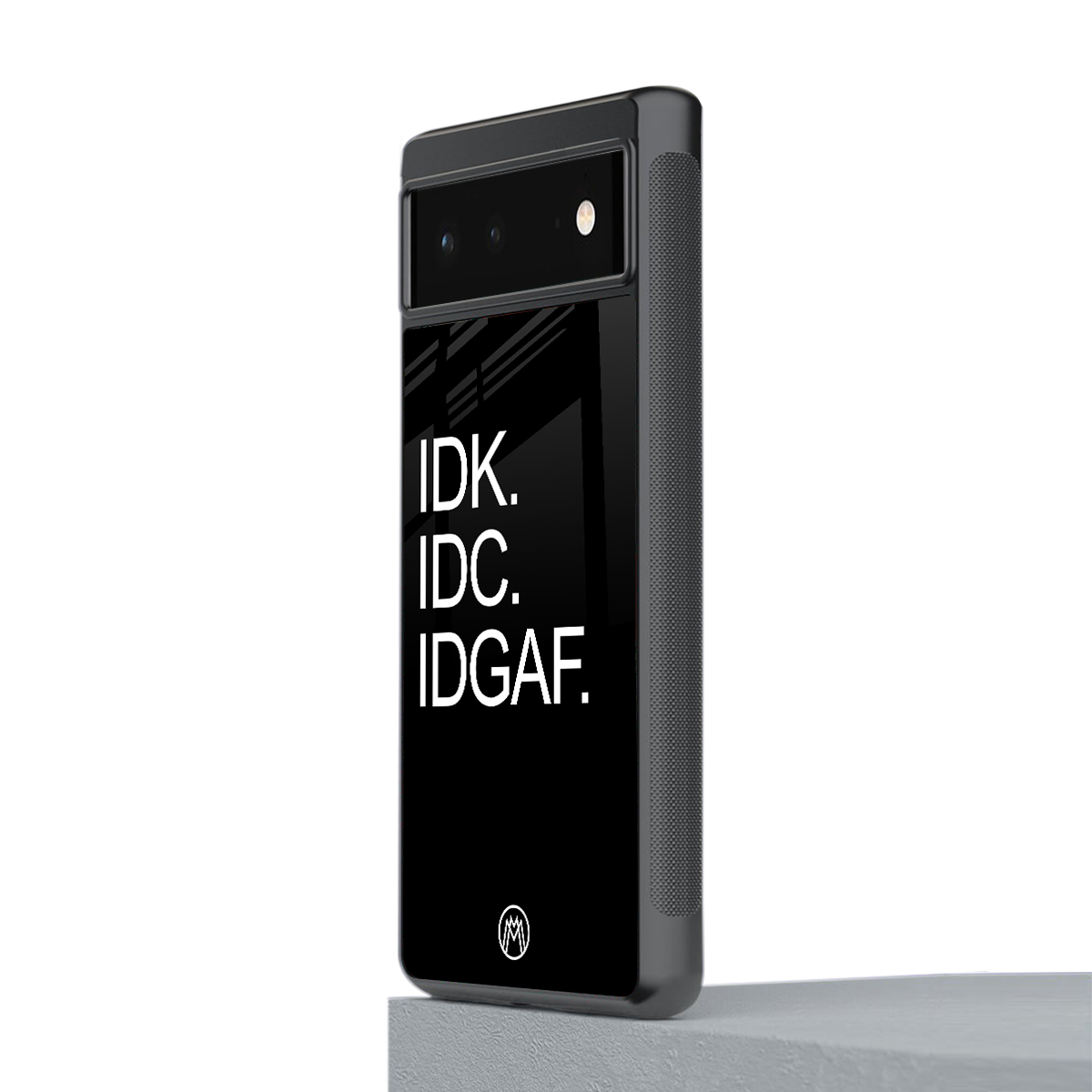 idgaf back phone cover | glass case for google pixel 6