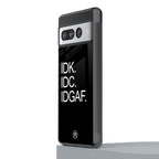idgaf back phone cover | glass case for google pixel 7 pro