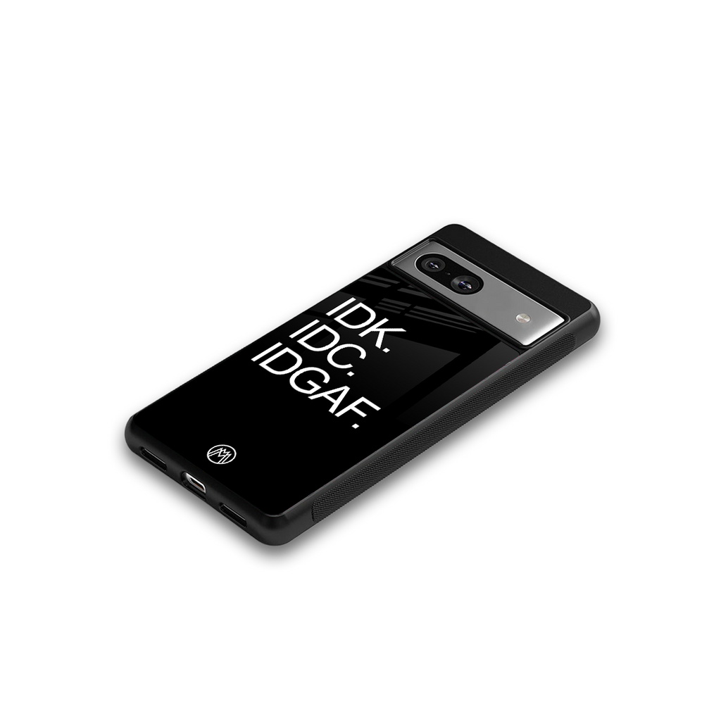 idgaf back phone cover | glass case for Google Pixel 7