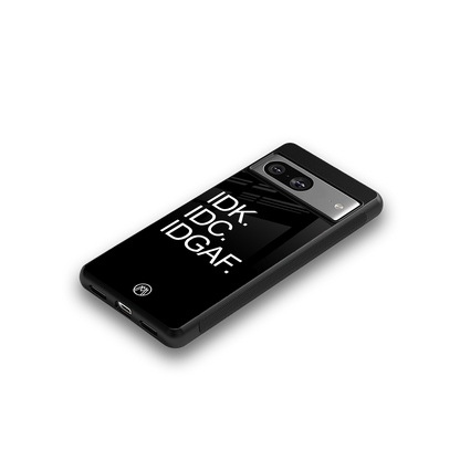 idgaf back phone cover | glass case for Google Pixel 8