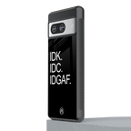 idgaf back phone cover | glass case for Google Pixel 8