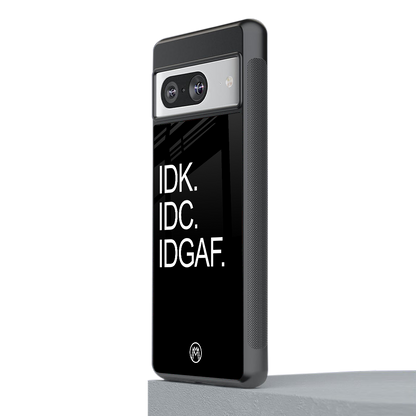idgaf back phone cover | glass case for Google Pixel 8