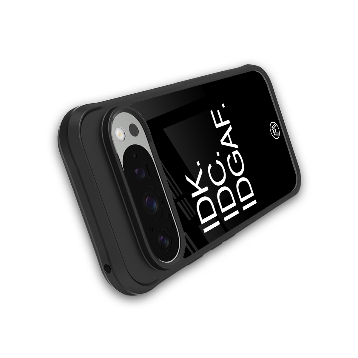 idgaf back phone cover | glass case for google pixel 9 pro xl