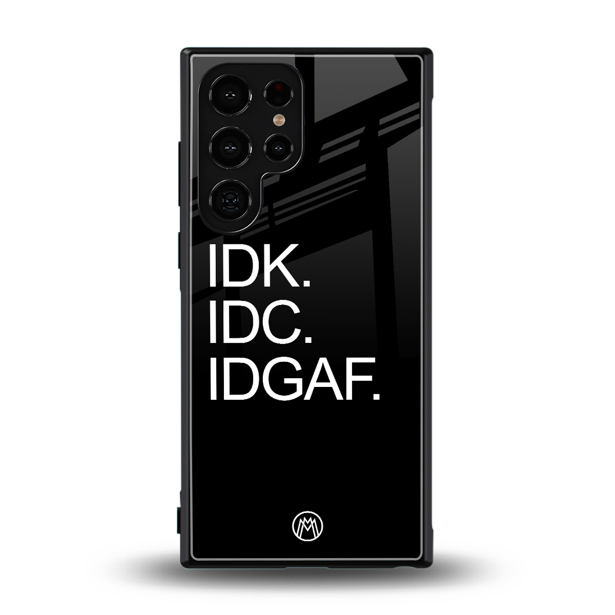 idgaf back phone cover | glass case for samsung galaxy s23 ultra