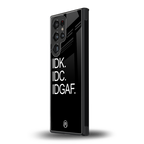 idgaf back phone cover | glass case for samsung galaxy s23 ultra