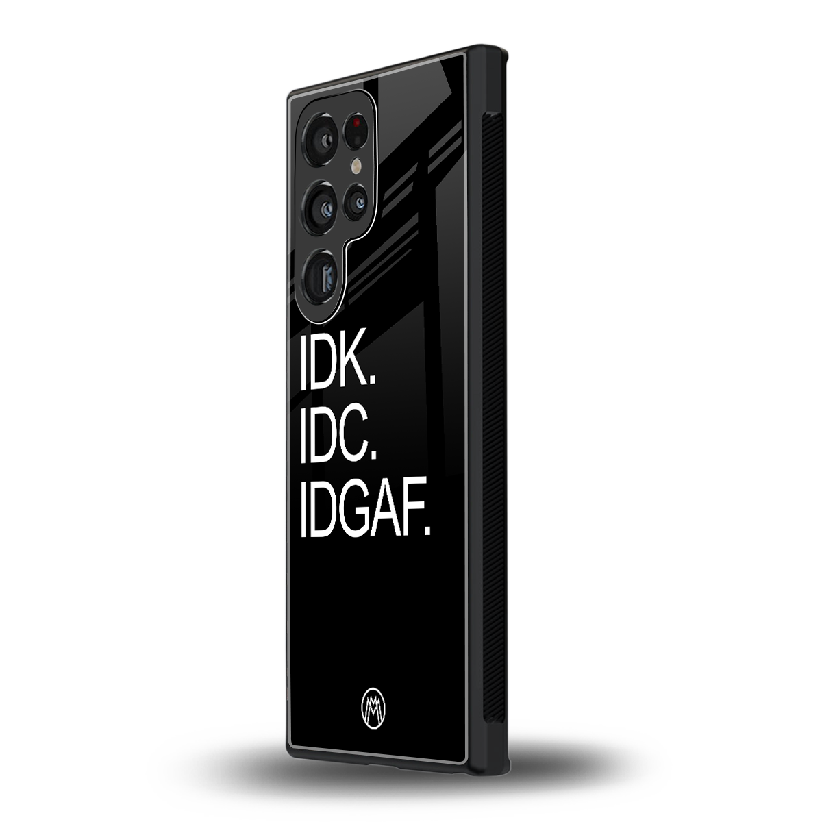 idgaf back phone cover | glass case for samsung galaxy s23 ultra