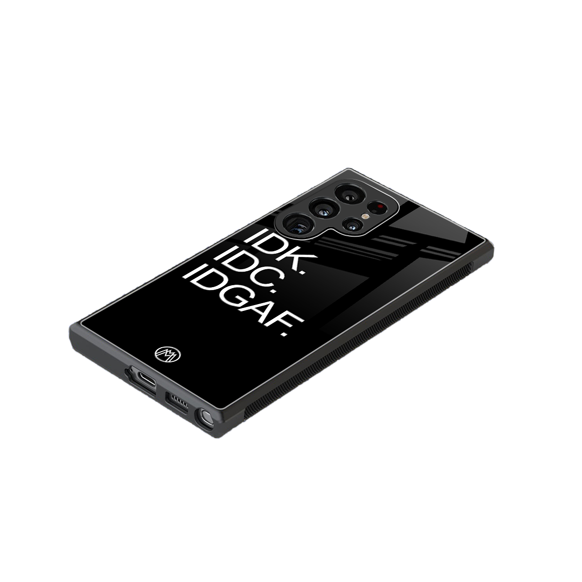 idgaf back phone cover | glass case for samsung galaxy s23 ultra