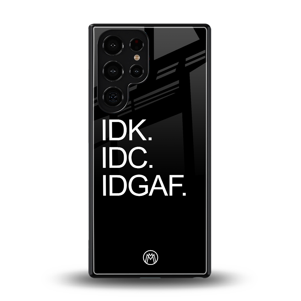 idgaf back phone cover | glass case for samsung galaxy s25 ultra