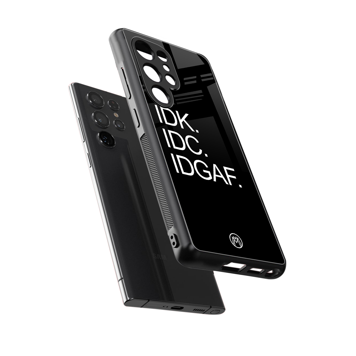 idgaf back phone cover | glass case for samsung galaxy s25 ultra