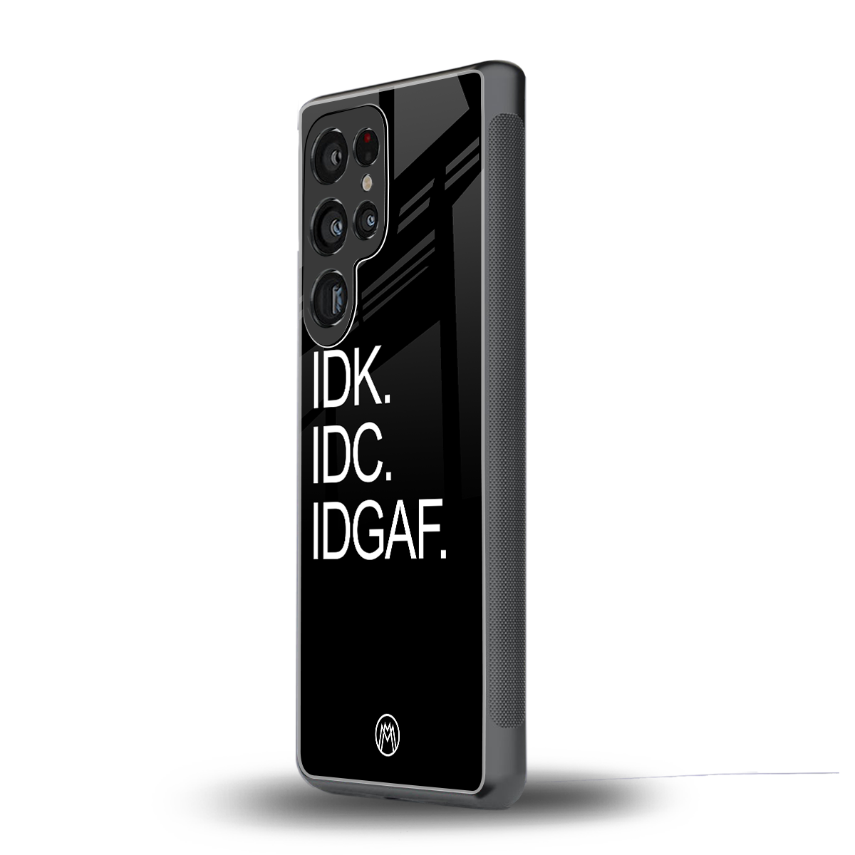 idgaf back phone cover | glass case for samsung galaxy s25 ultra