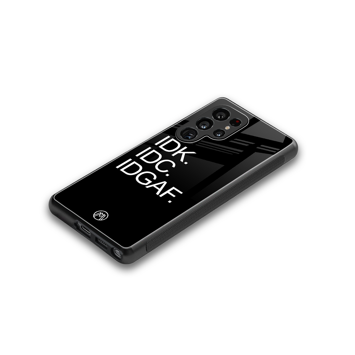 idgaf back phone cover | glass case for samsung galaxy s25 ultra