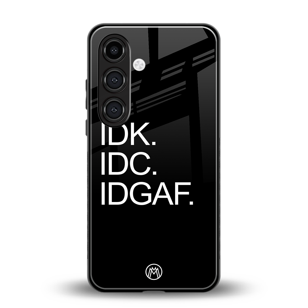 idgaf back phone cover | glass case for samsung galaxy s23 plus
