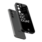 idgaf back phone cover | glass case for samsung galaxy s23 plus
