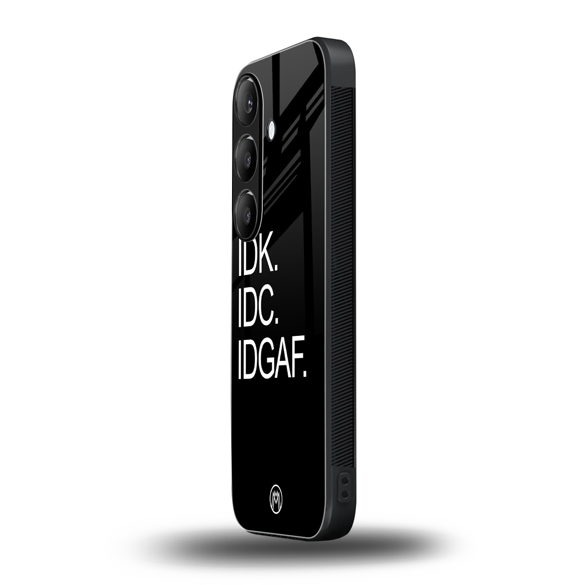 idgaf back phone cover | glass case for samsung galaxy s23 plus