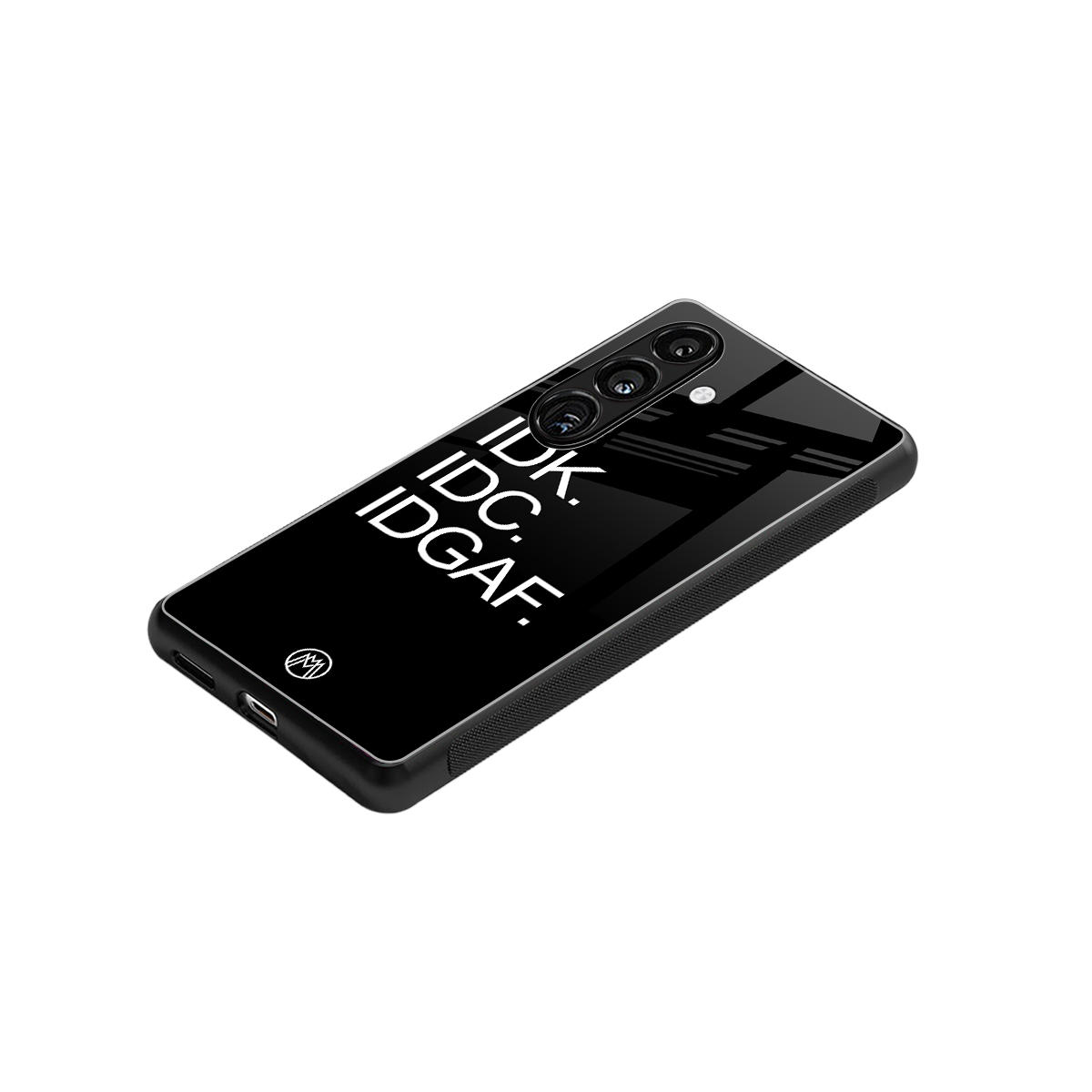 idgaf back phone cover | glass case for samsung galaxy s24 plus