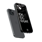 idgaf back phone cover | glass case for iphone 15
