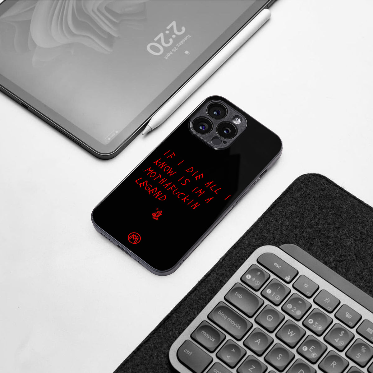 i am a legend back phone cover | glass case for iphone 15 pro