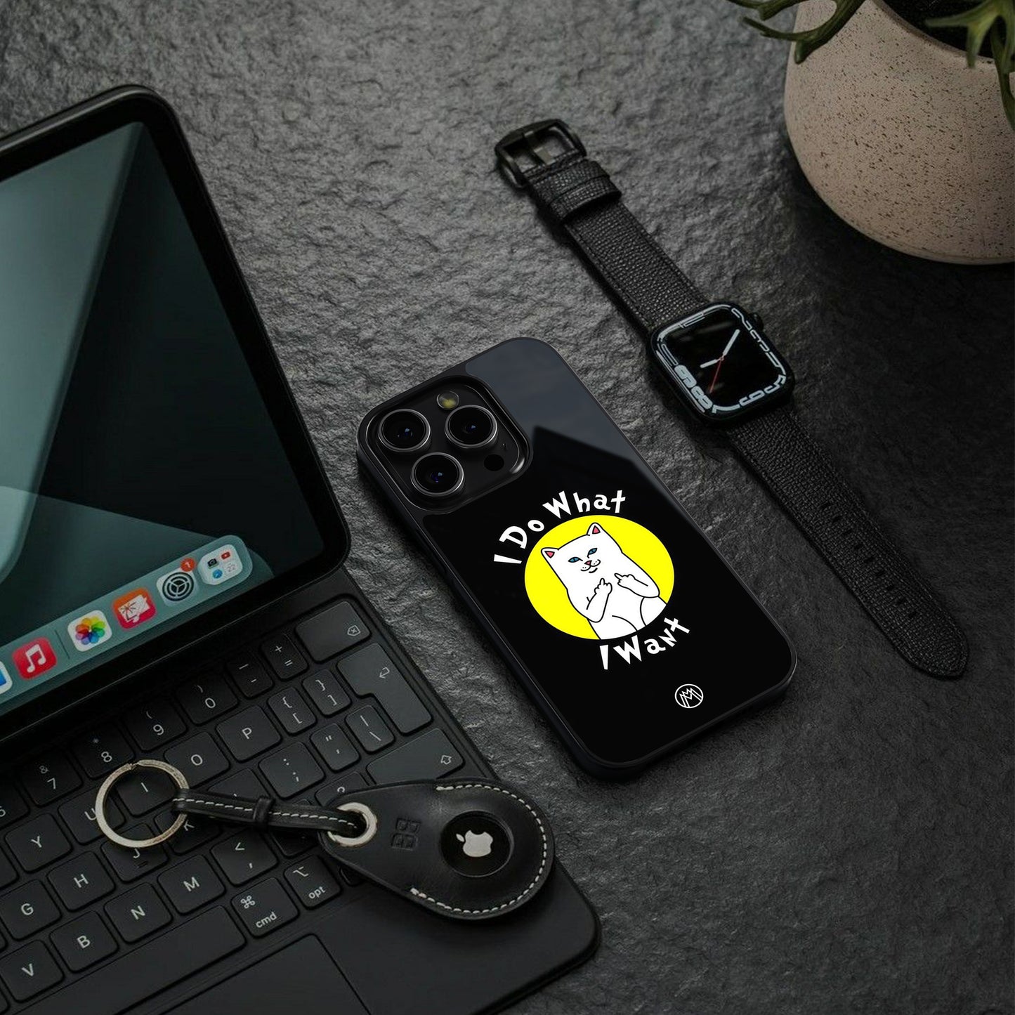 i do what i want back phone cover | glass case for iphone 15 pro