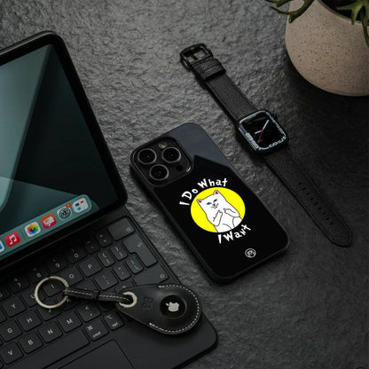 i do what i want back phone cover | glass case for iphone 16 pro