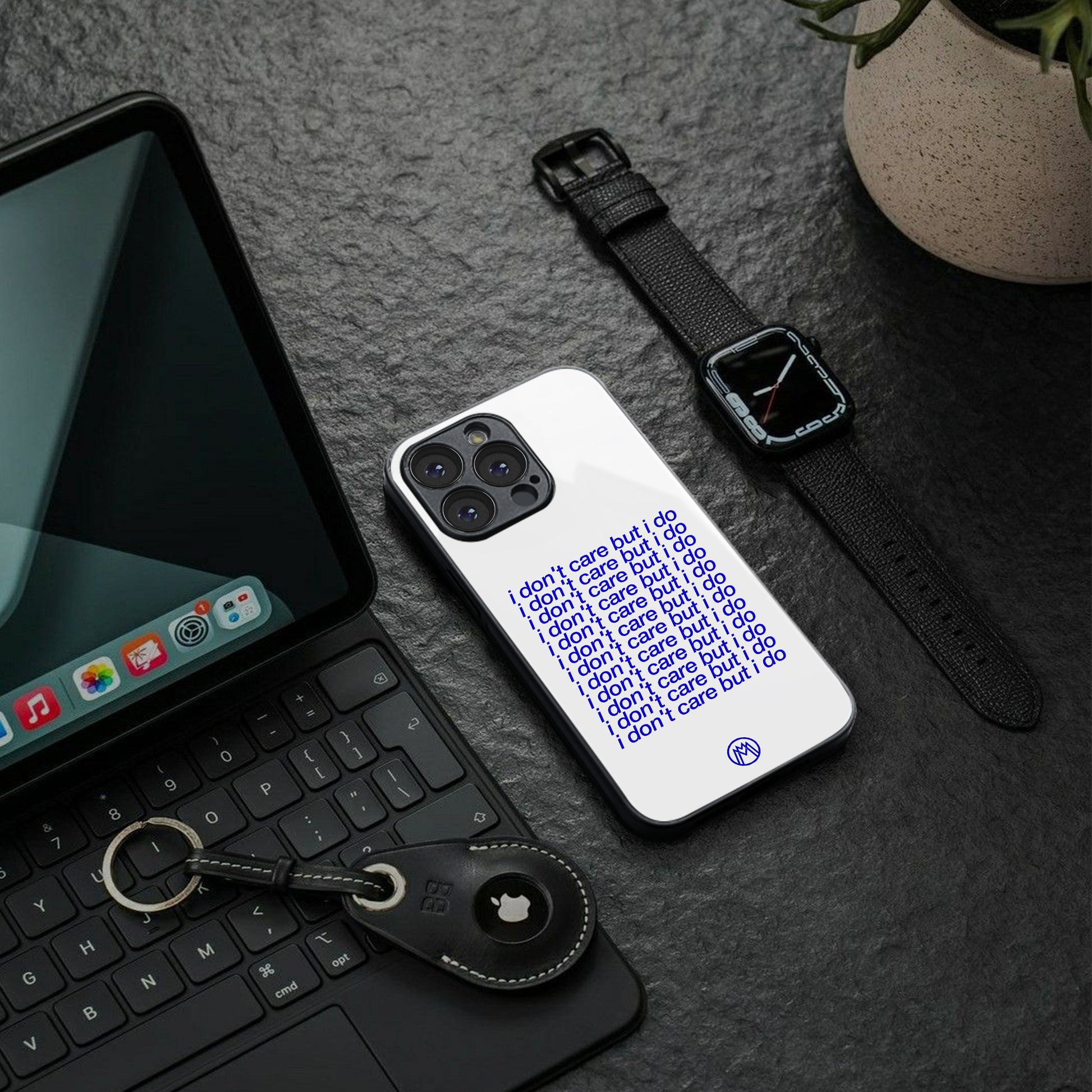 i don't care but i do back phone cover | glass case for google pixel 9 pro xl