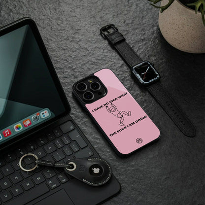 i have no idea back phone cover | glass case for iphone 16 pro max
