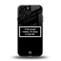 i'm dope in real life black glass back phone cover | glass case for iphone 16 pro max
