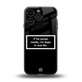 i'm dope in real life black glass back phone cover | glass case for iphone 16 pro